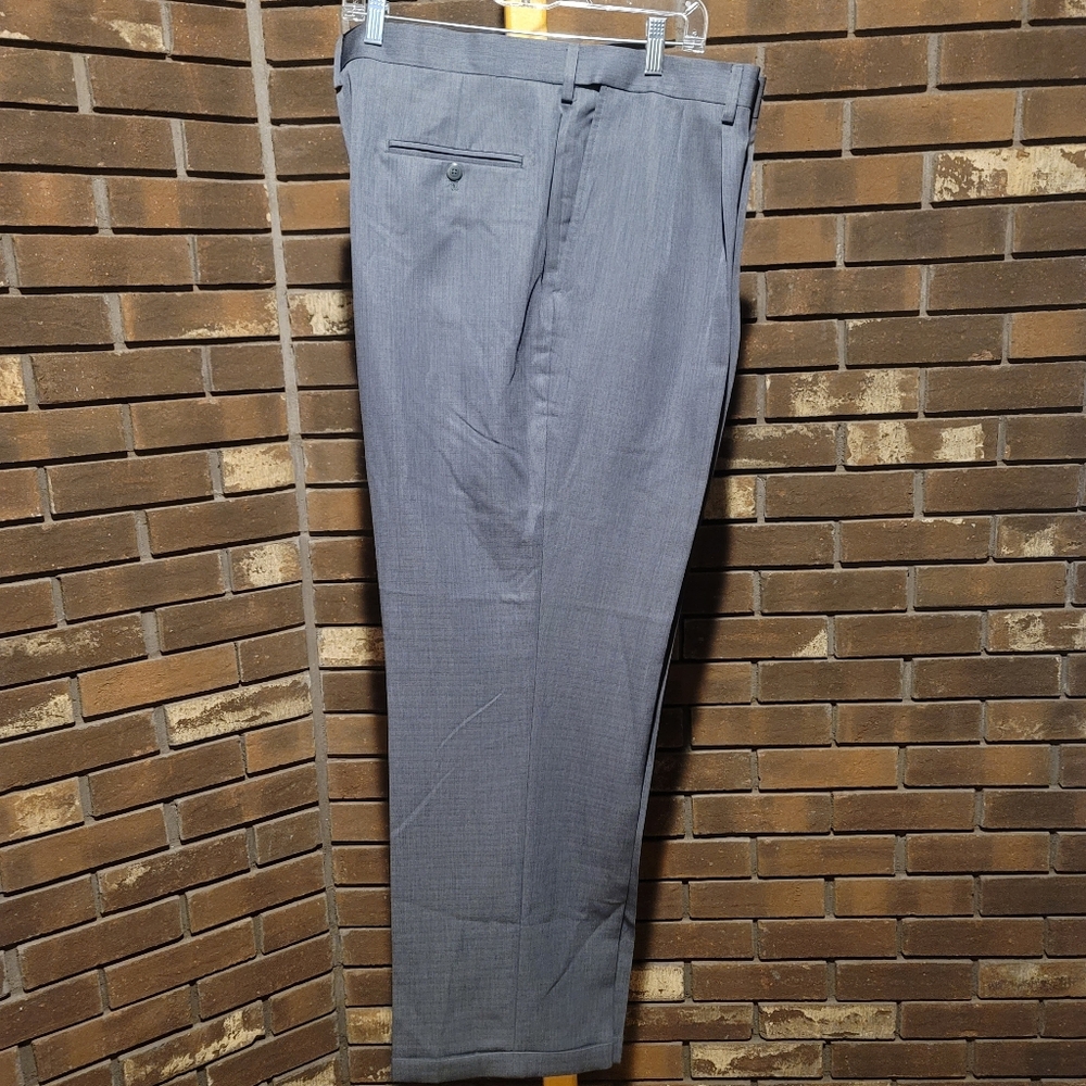 Haggar Big And Tall Men's Gray Dress Pants